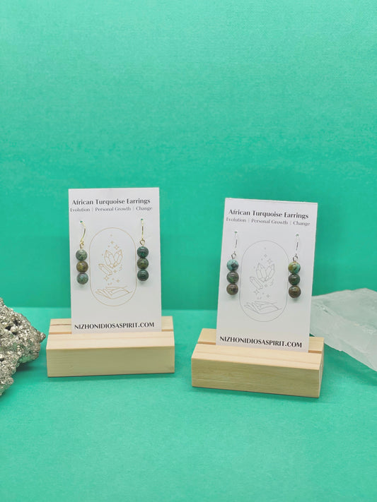 African Turquoise Earrings