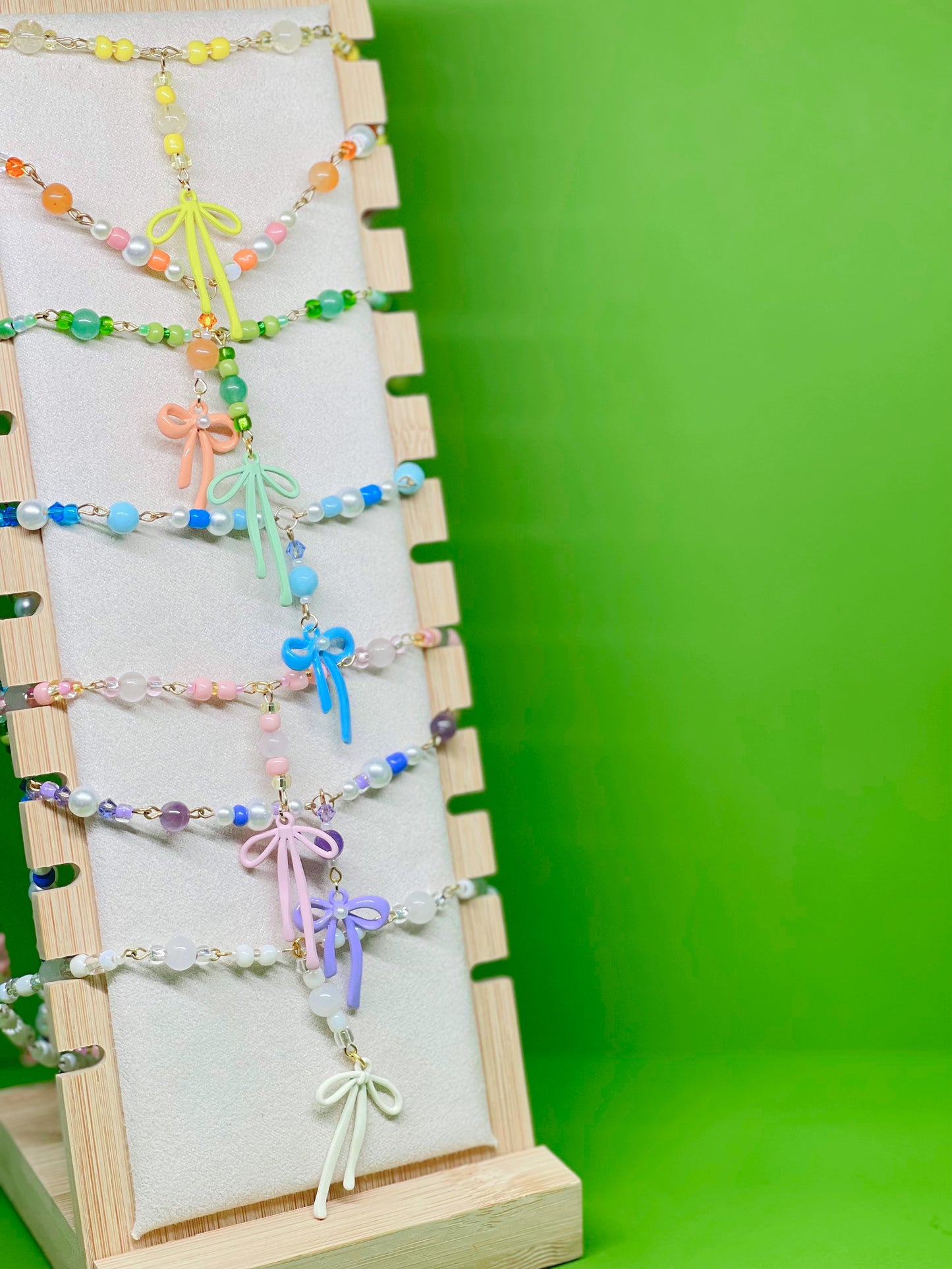 Crystal Bow Necklaces