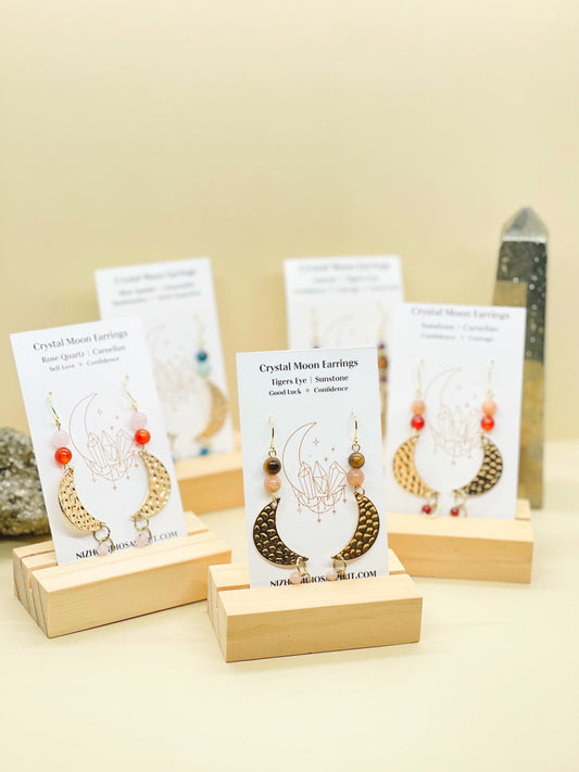 Crystal Moon Earrings