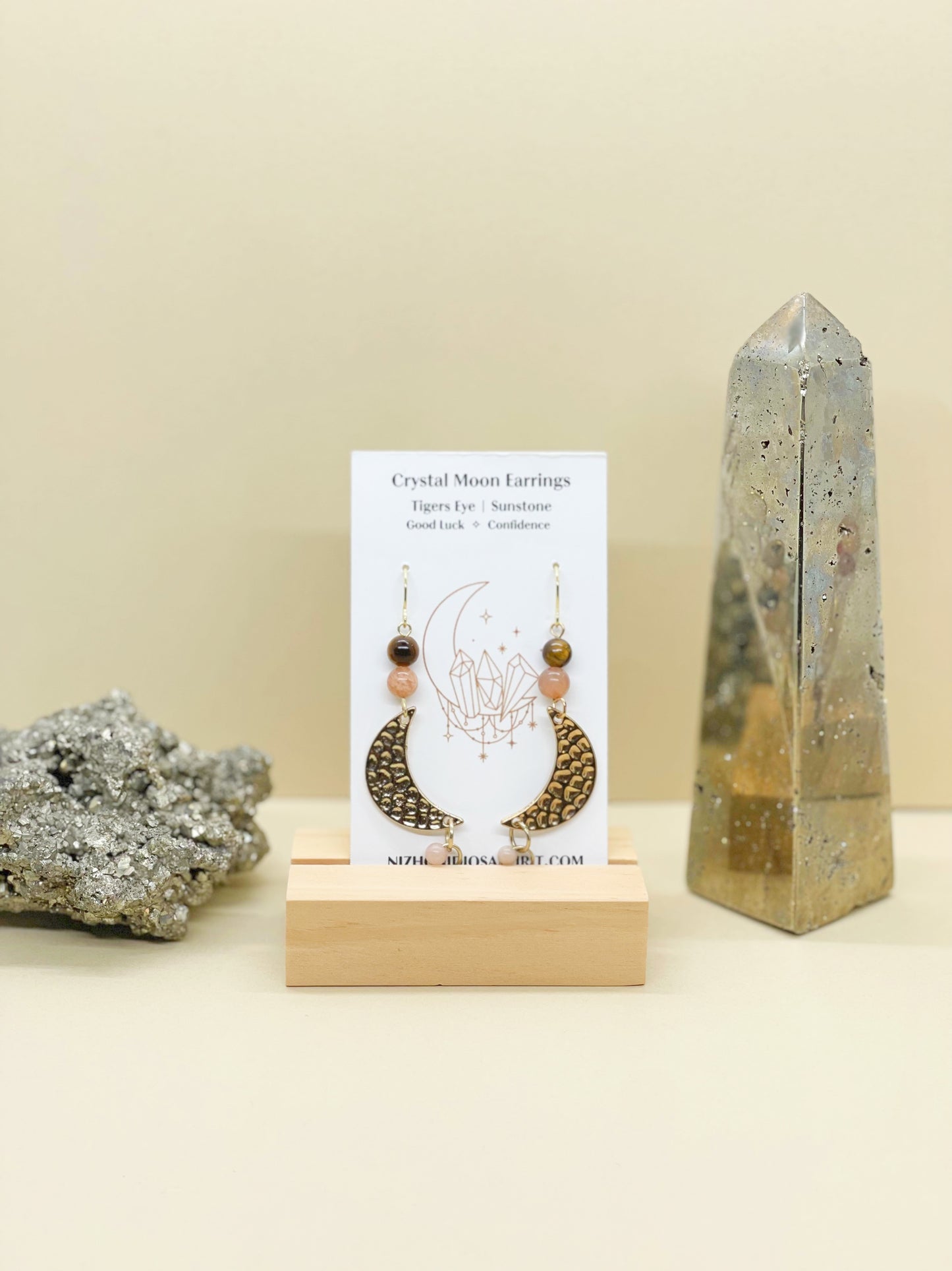 Crystal Moon Earrings