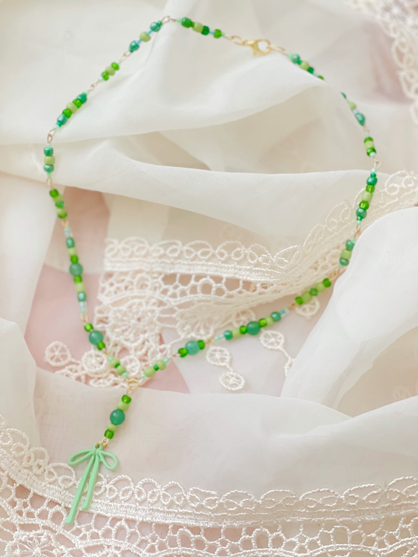 Crystal Bow Necklaces