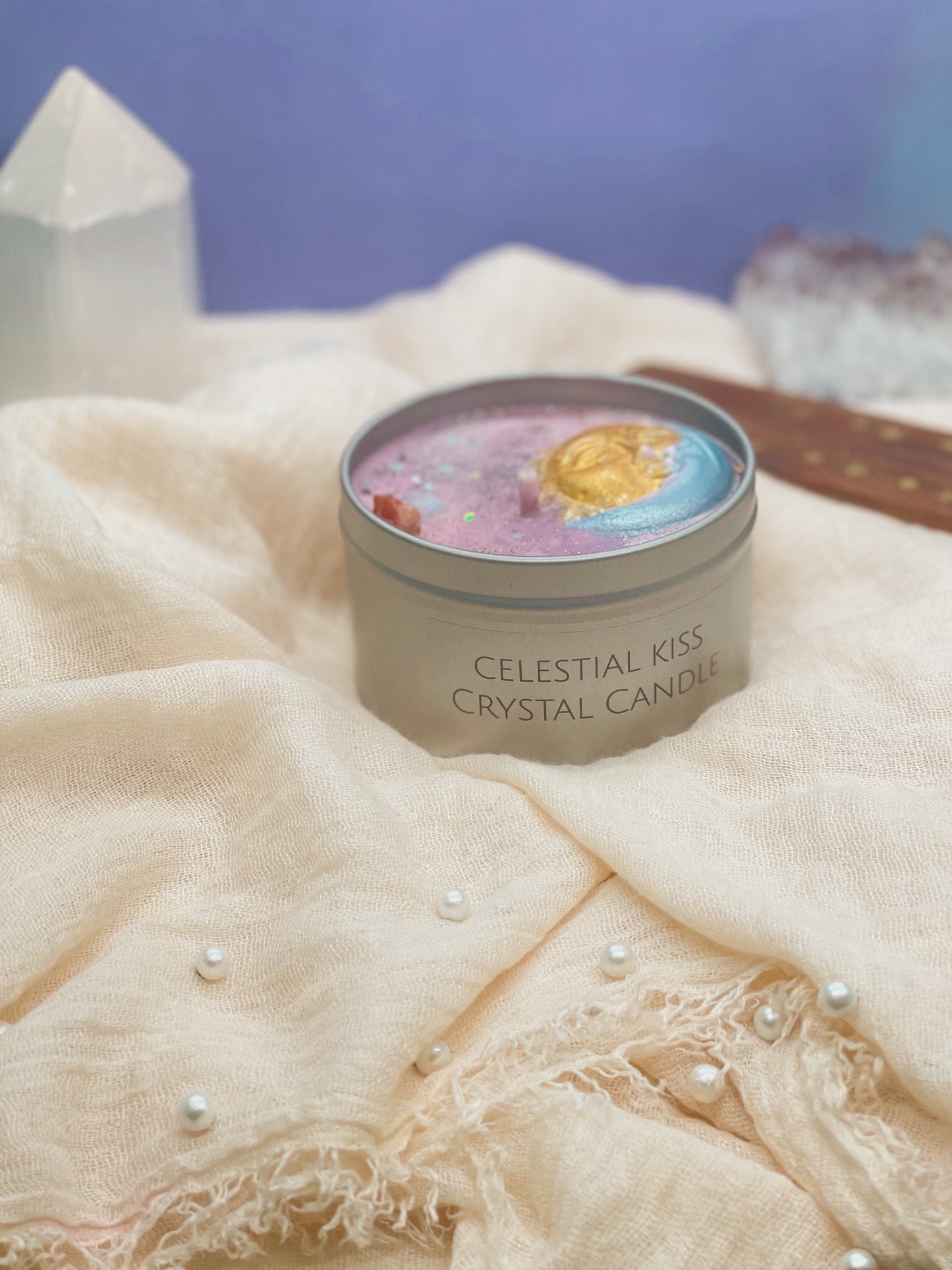 Celestial Kiss Crystal Candle