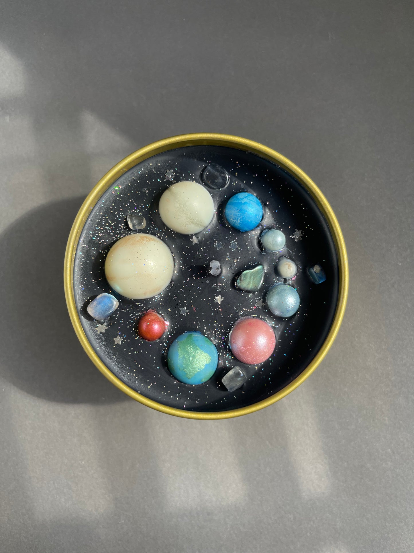 Solar System Crystal Candle