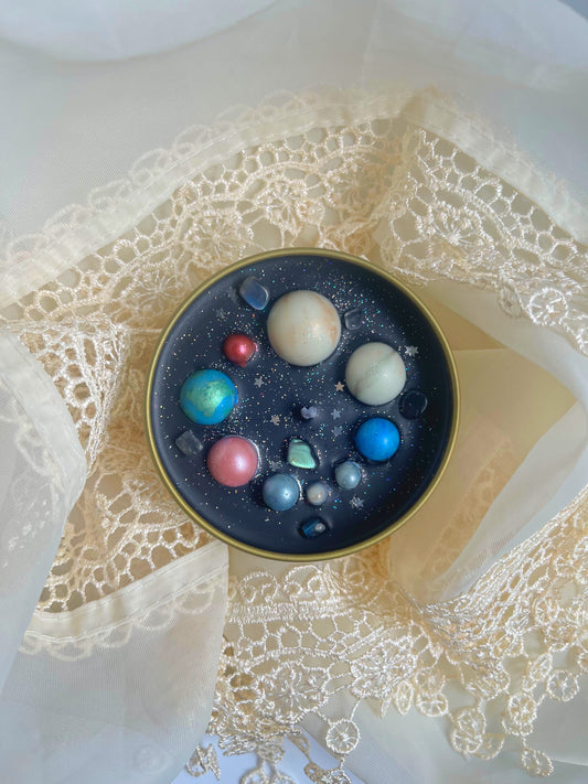 Solar System Crystal Candle