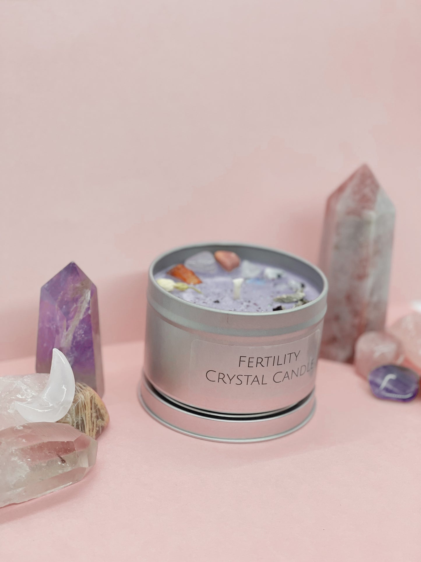 Fertility Crystal Candle