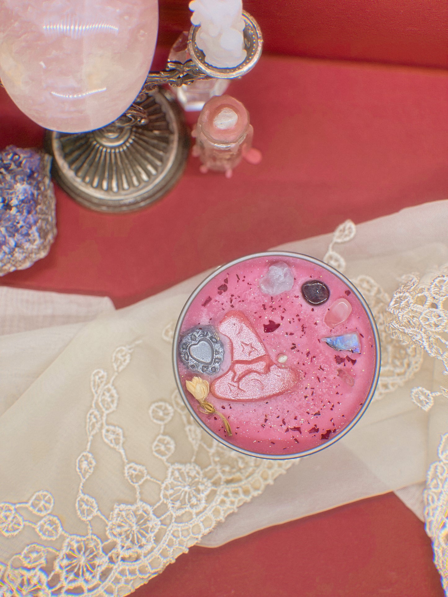Love Witch Crystal Candle