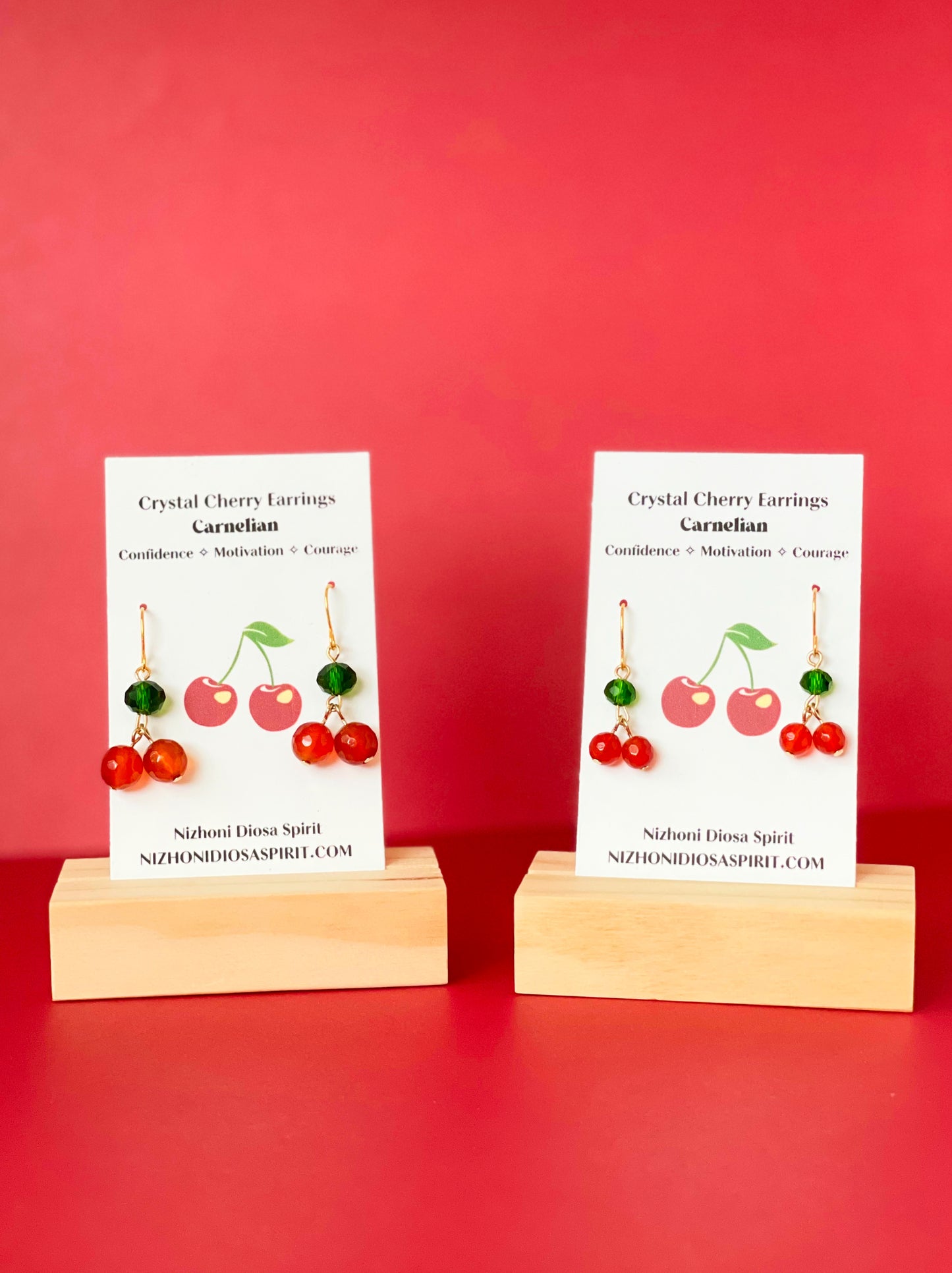 Carnelian Cherry Earrings