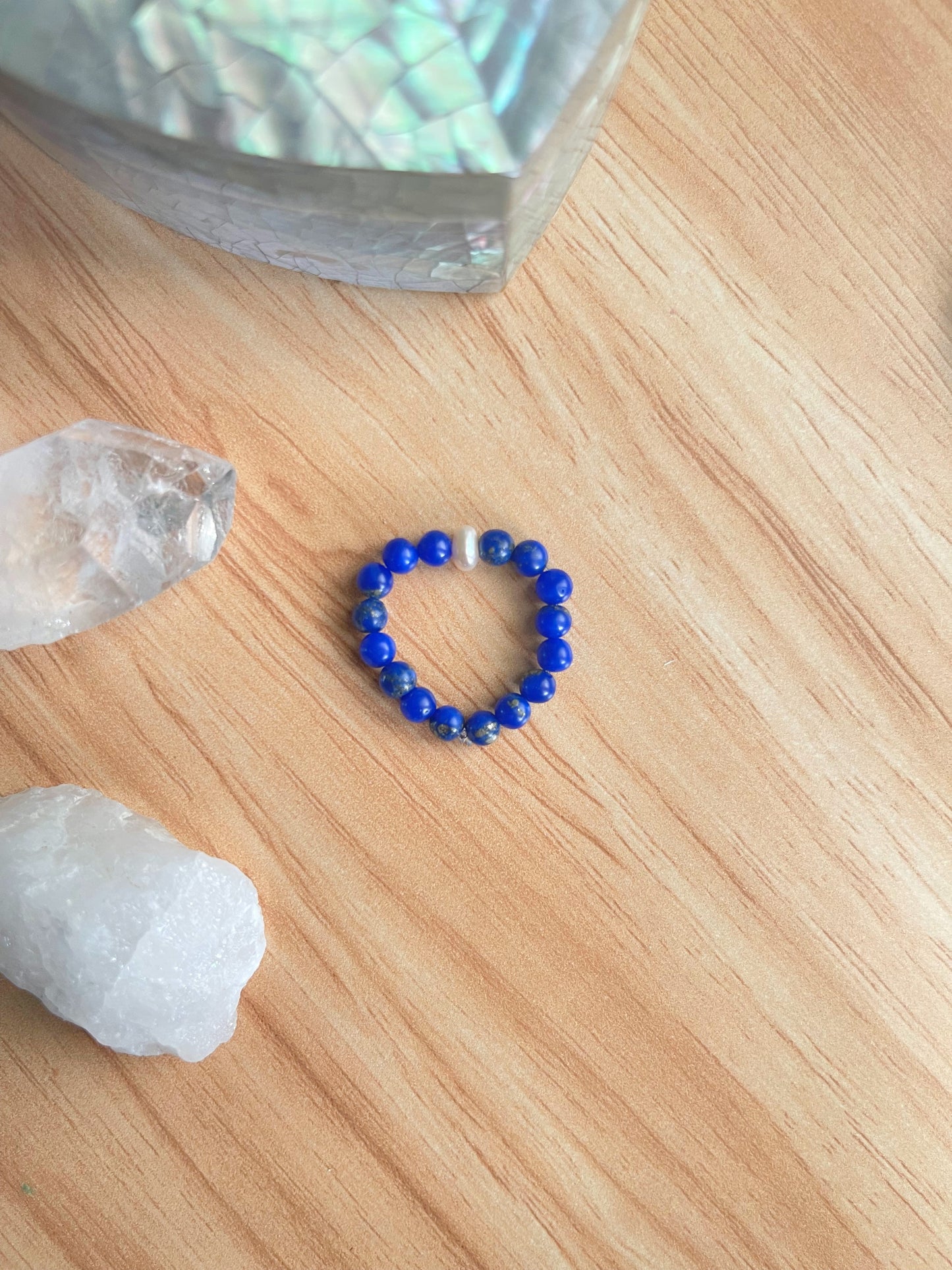 Crystal Beaded Rings w/ Pearl