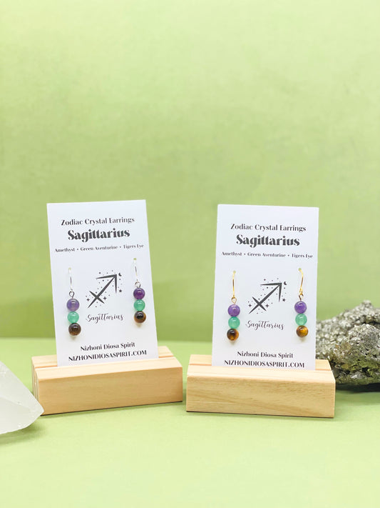Sagittarius Crystal Earrings