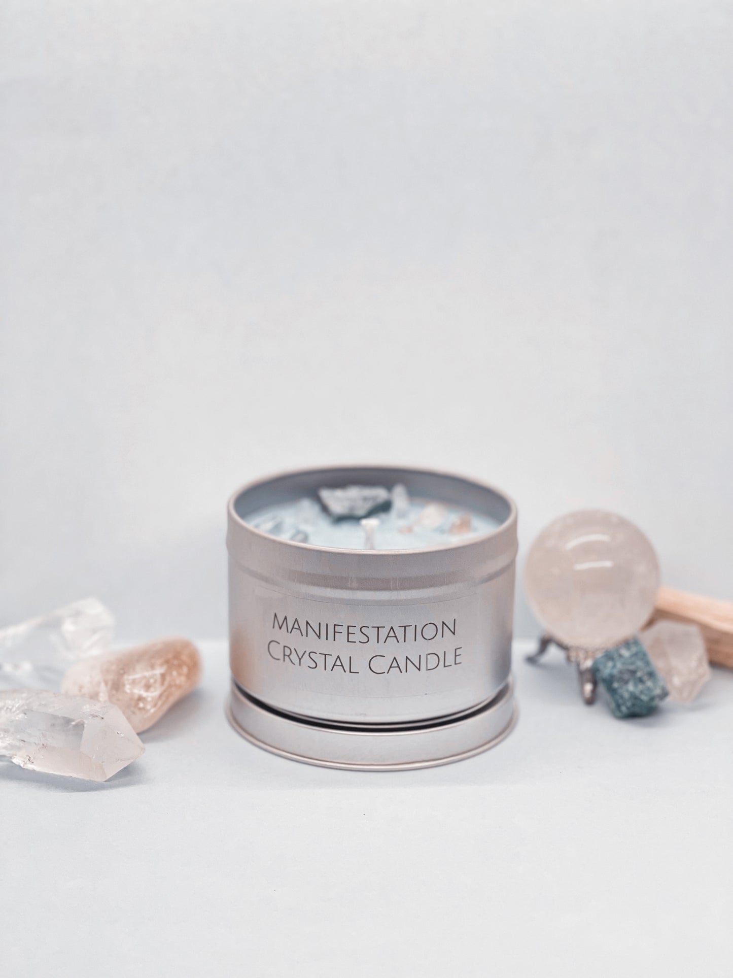 Manifestation Crystal Candle