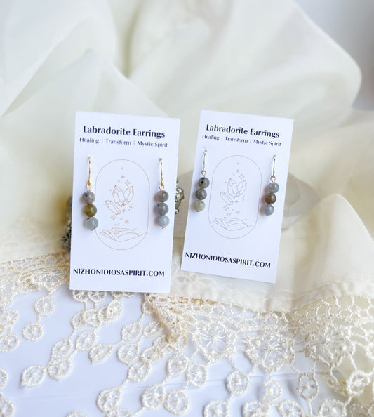 Labradorite Crystal Earrings