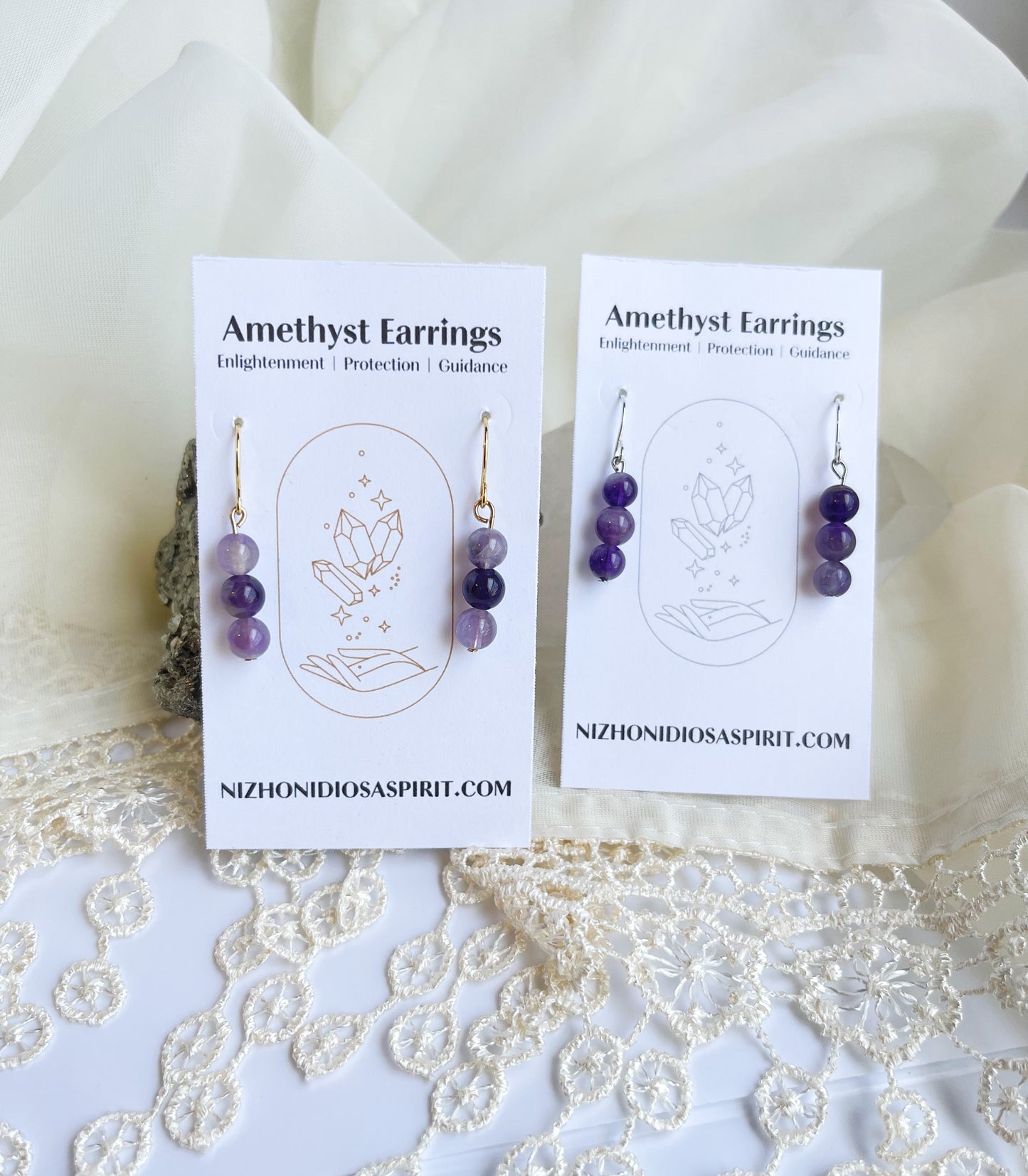 Amethyst Crystal Earrings