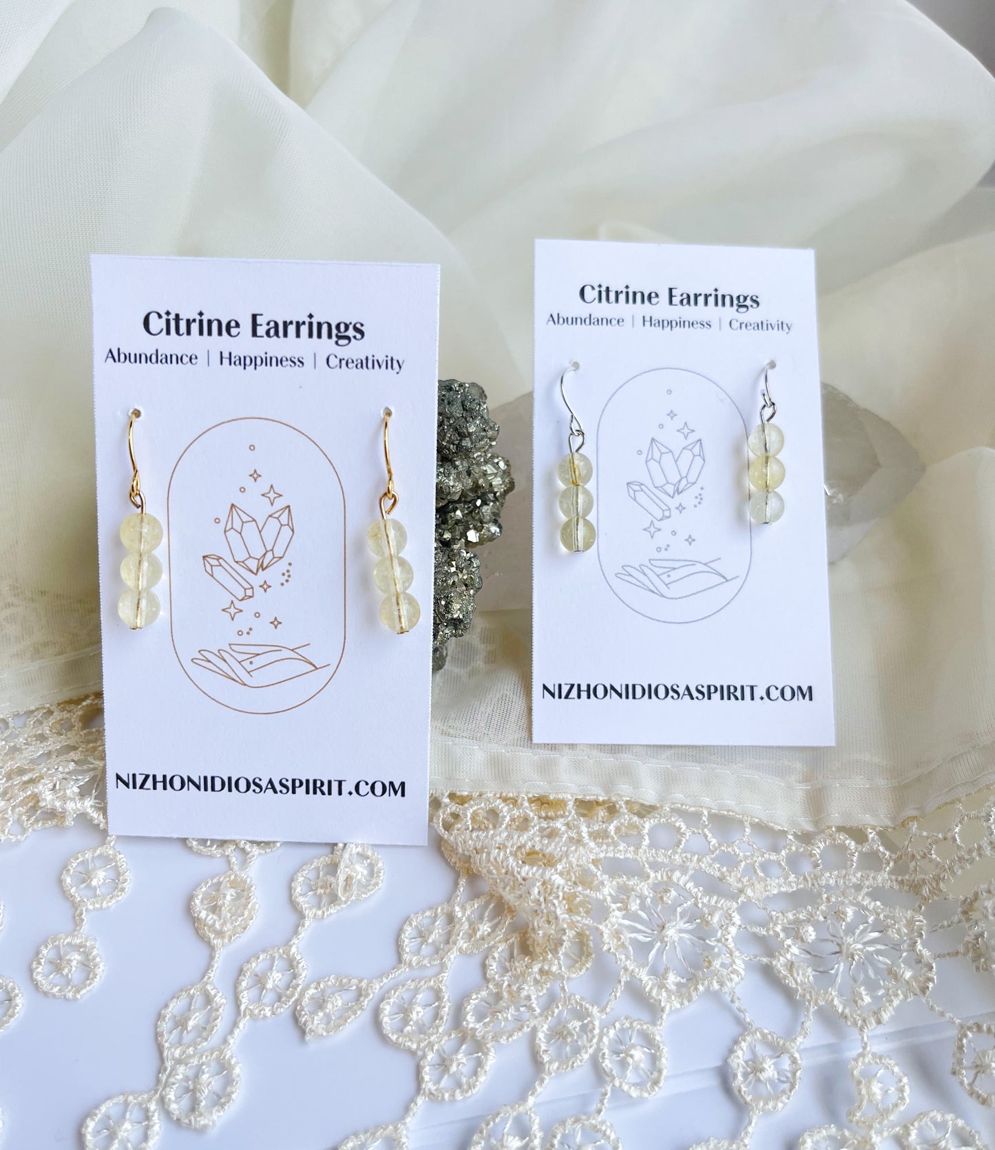 Citrine Crystal Earrings