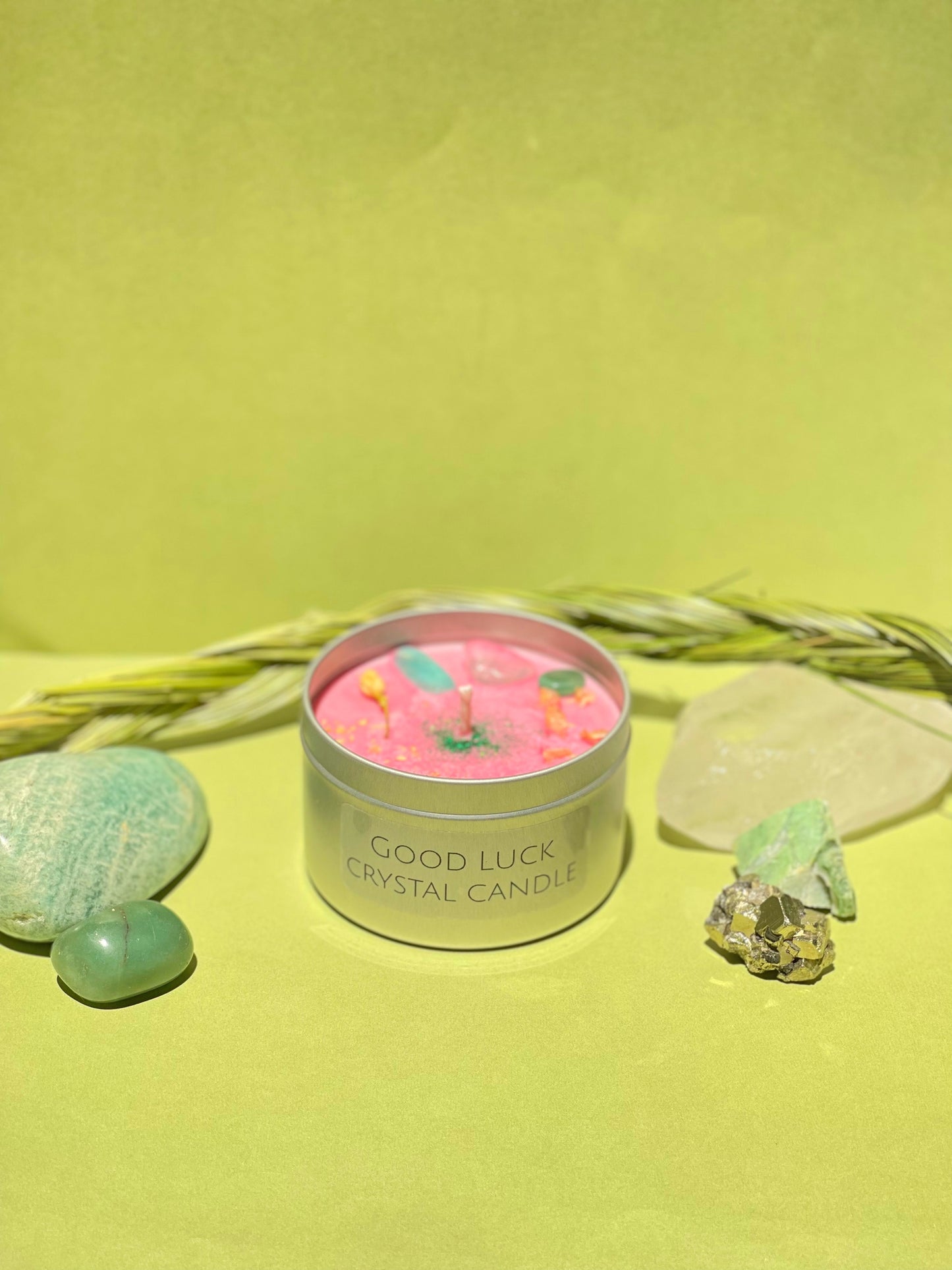 Good Luck Crystal Candle