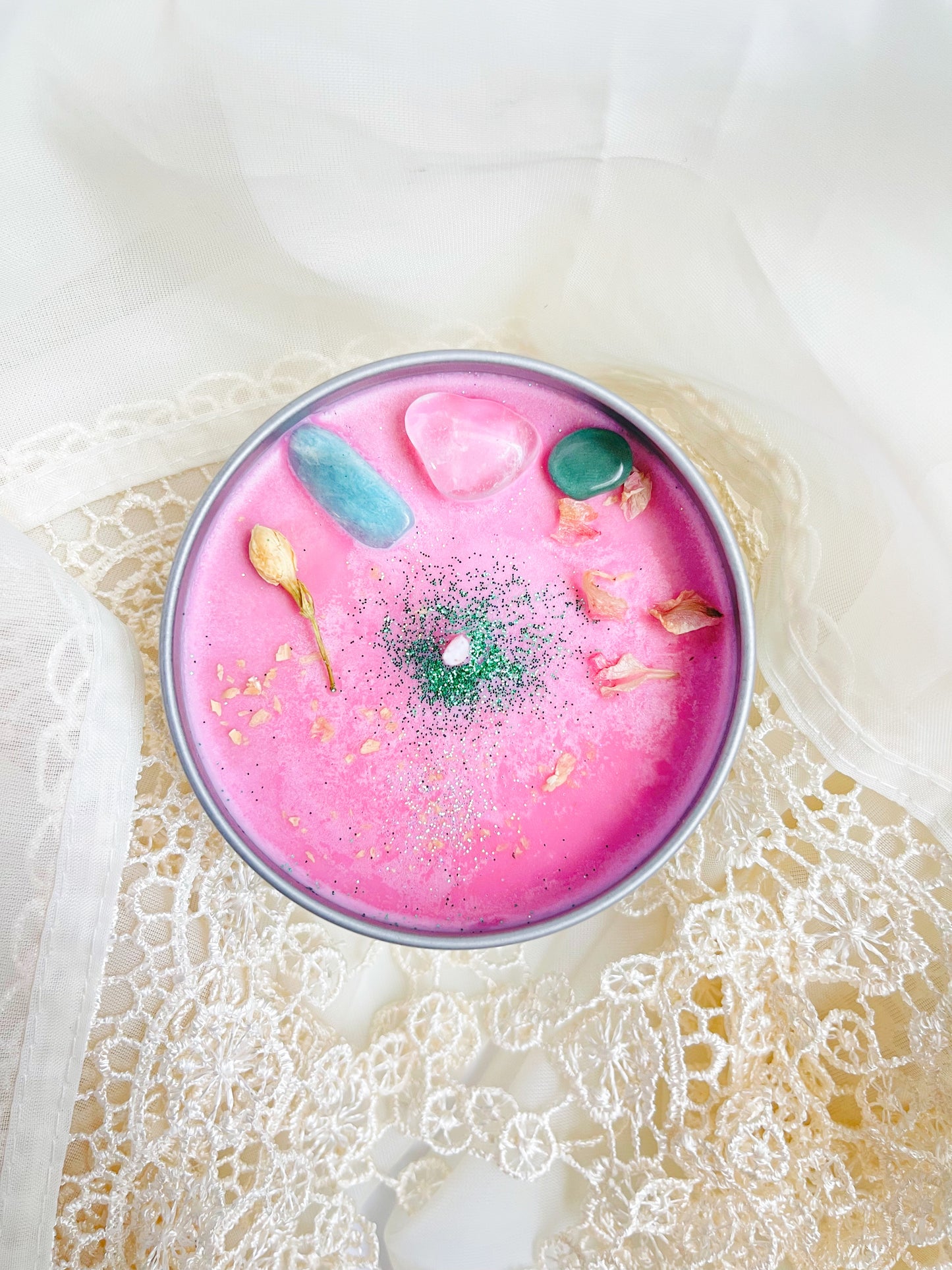Good Luck Crystal Candle