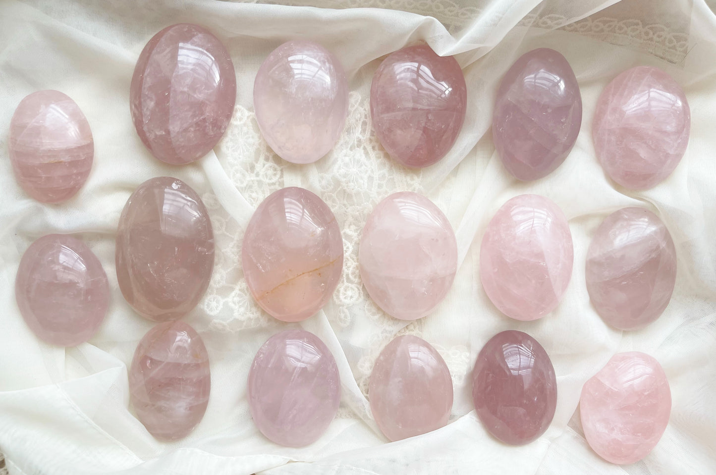 Rose Quartz Palm Stone