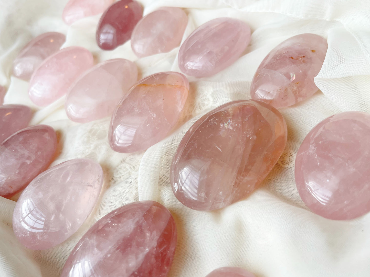 Rose Quartz Palm Stone