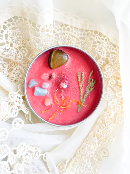 Courage & Faith Crystal Candle