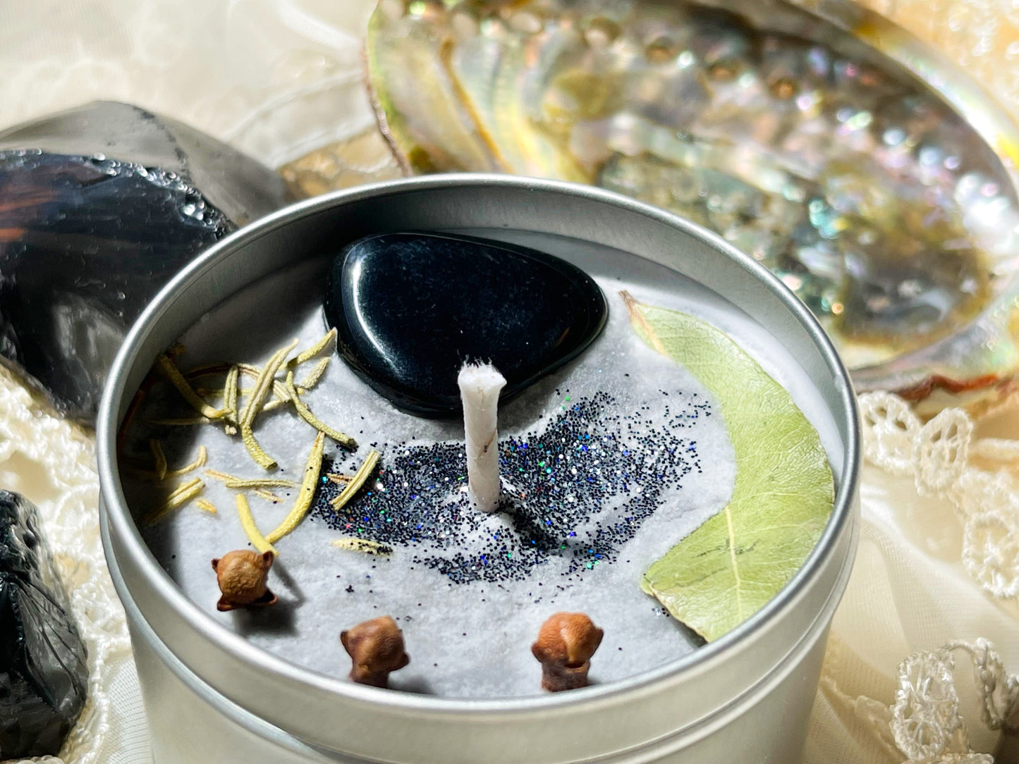 Purify & Banish Crystal Candle