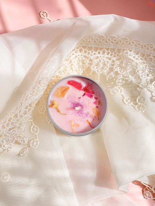 Divine Bloom Crystal Candle
