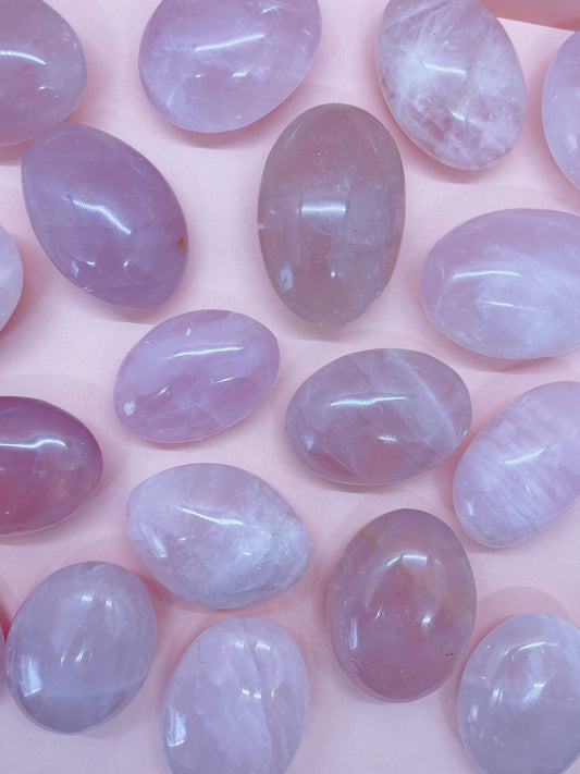 Rose Quartz Palm Stone