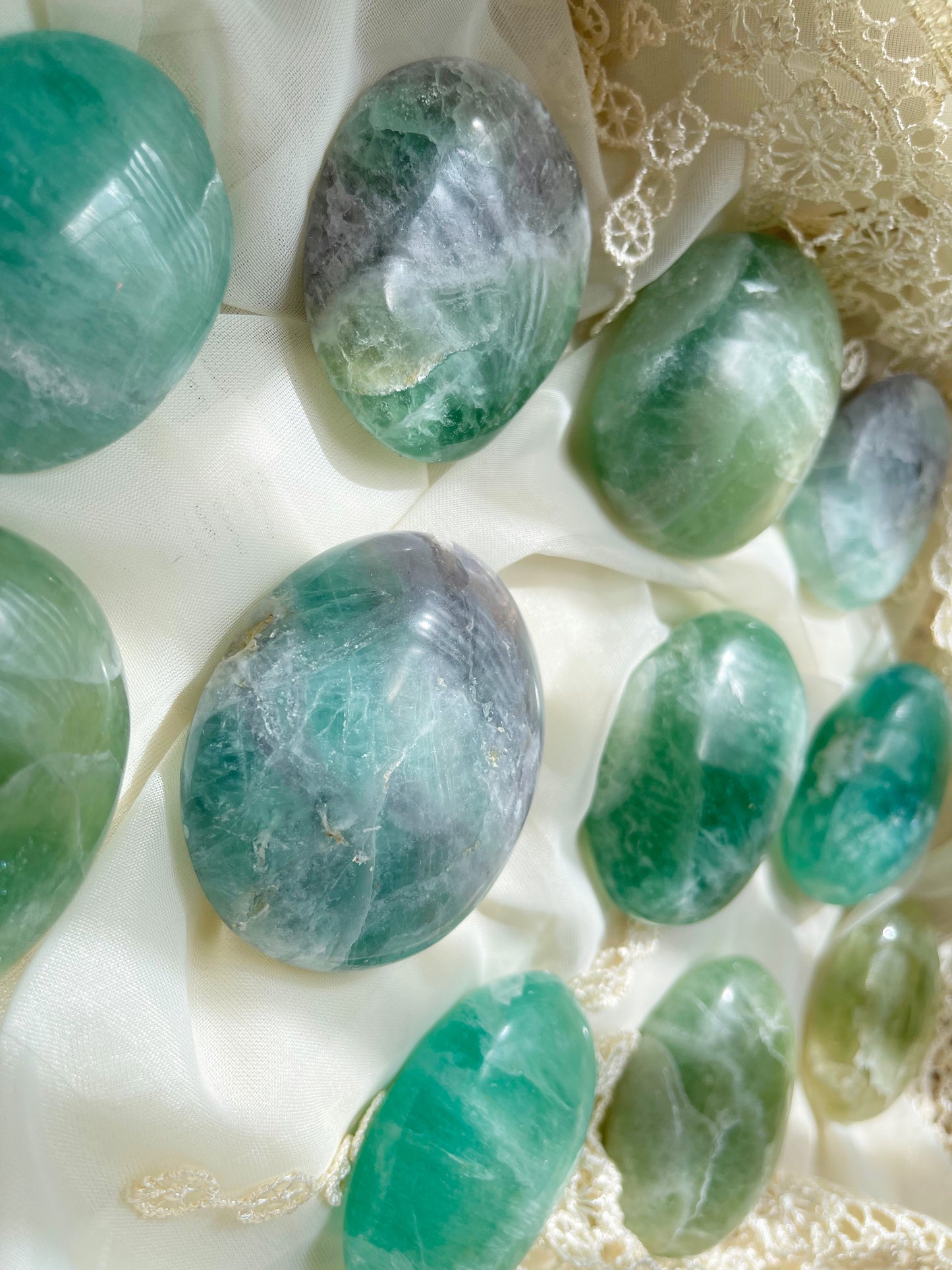 Fluorite Palm Stone