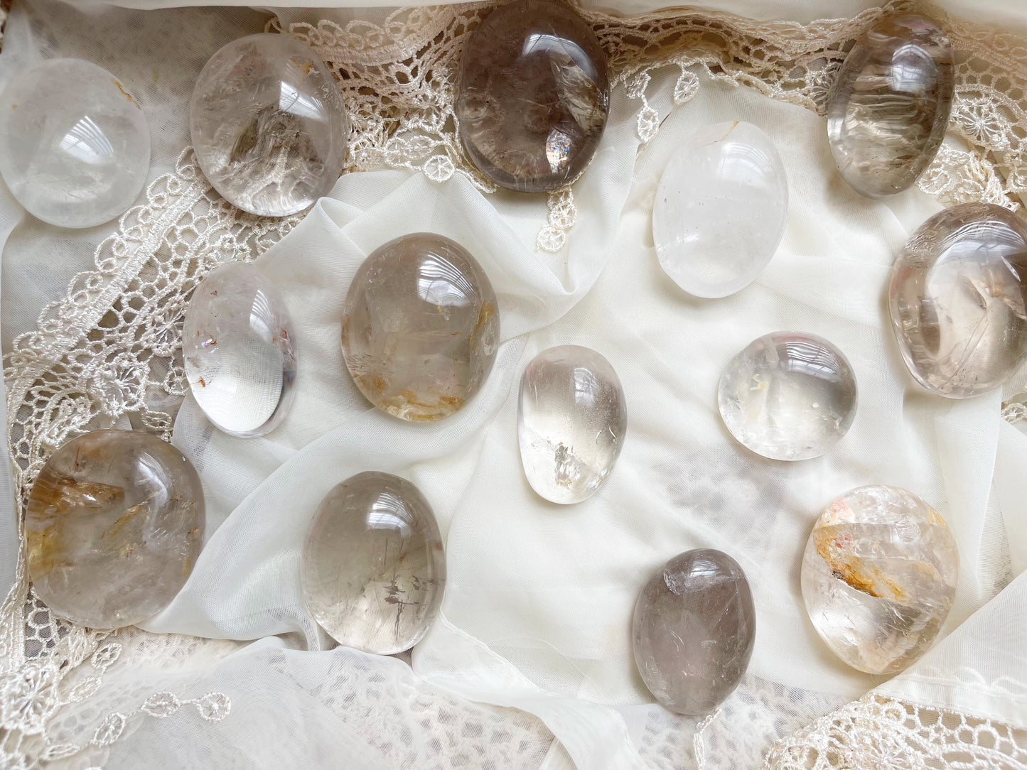 Clear Quartz Palm Stone