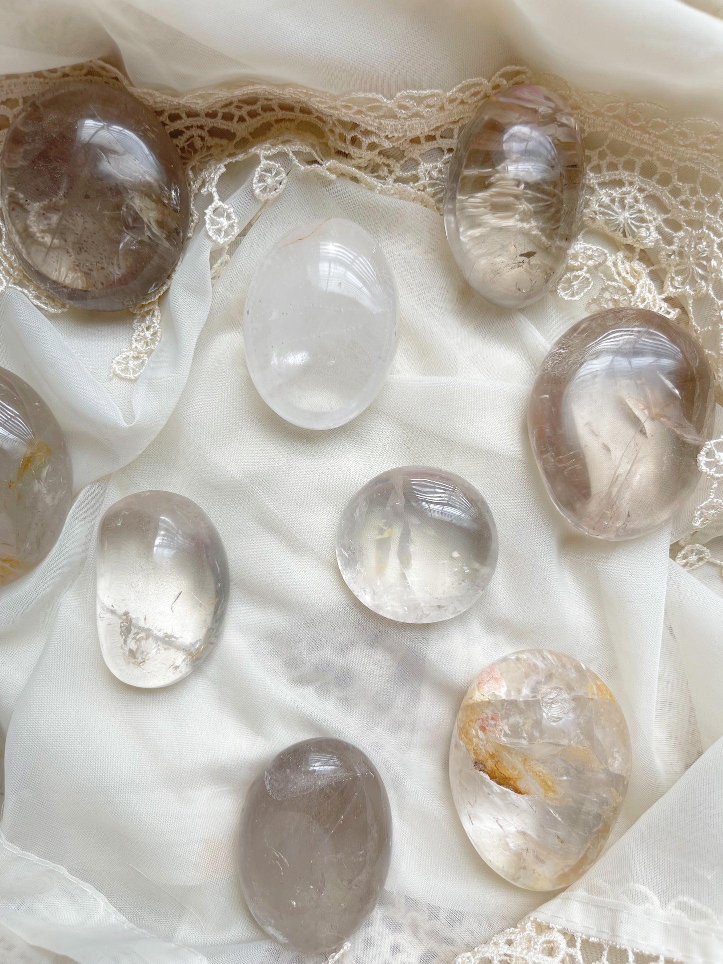 Clear Quartz Palm Stone