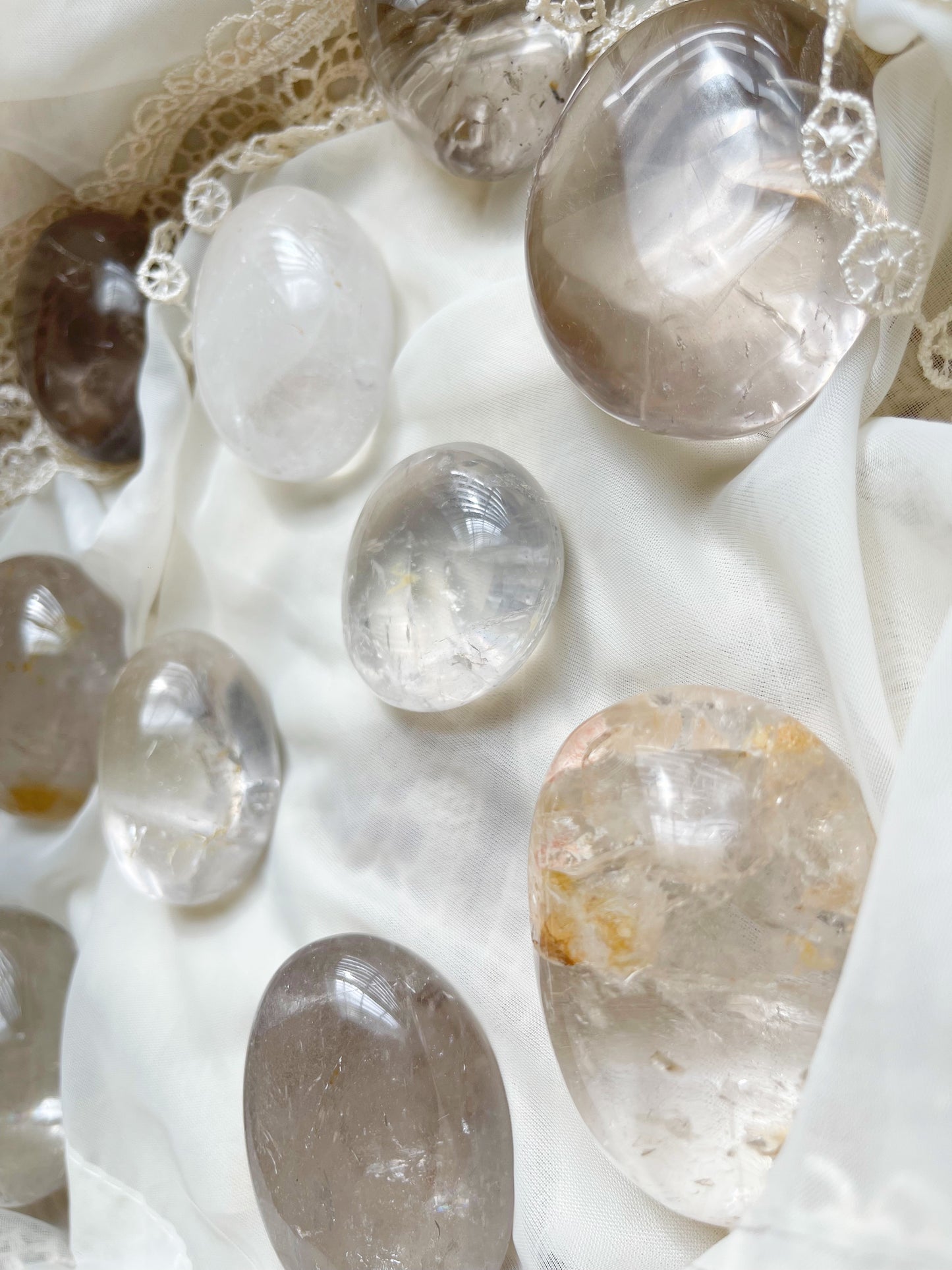Clear Quartz Palm Stone