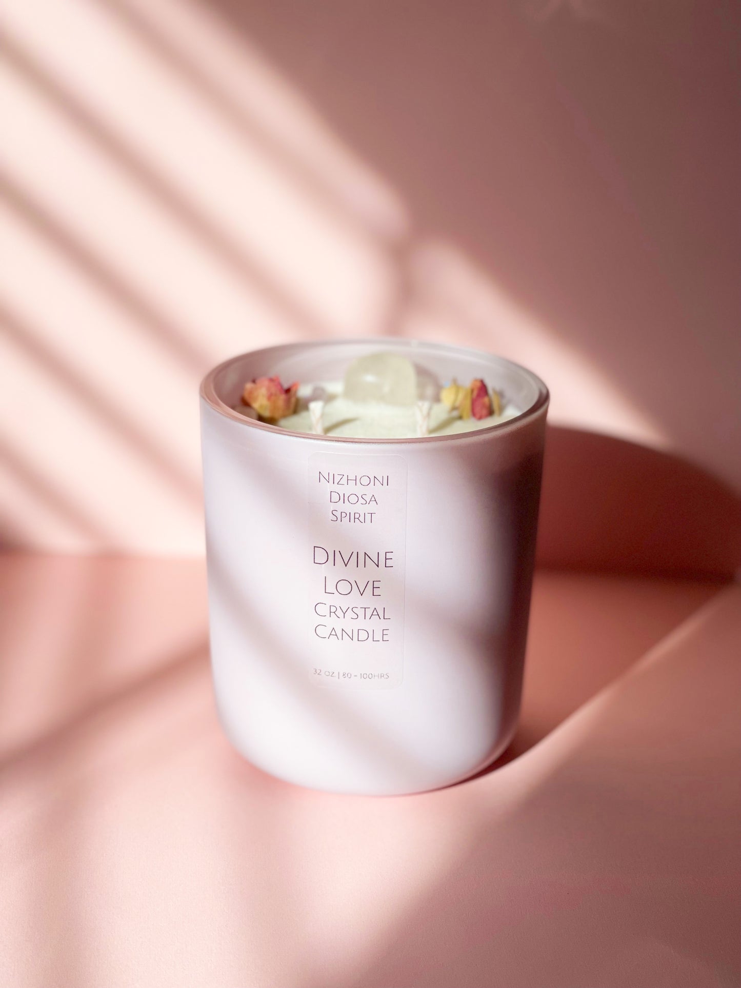Divine Love Crystal Candle