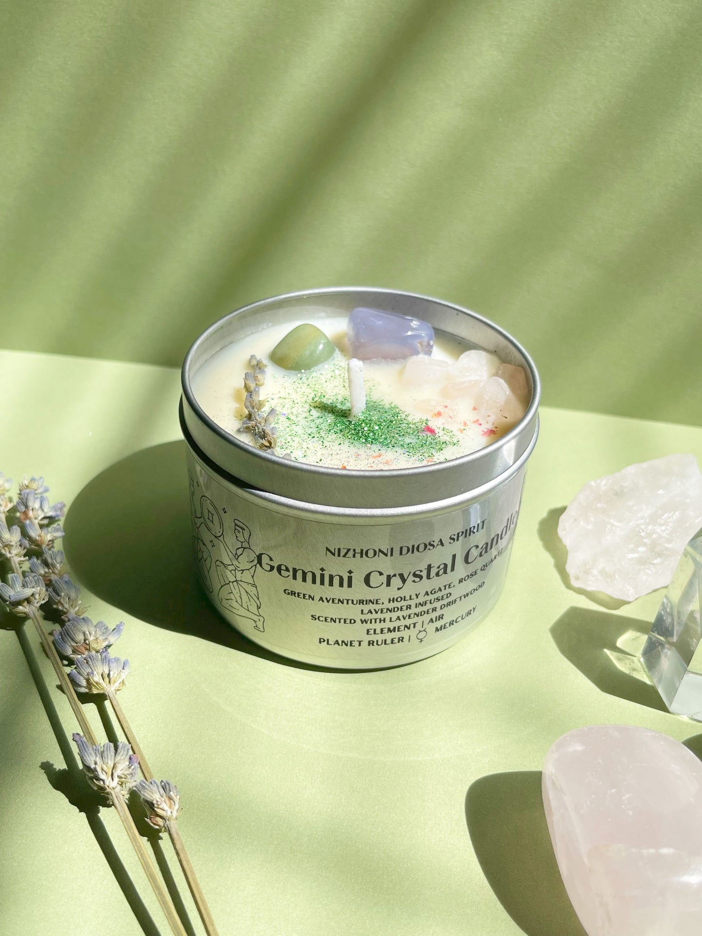Gemini Crystal Candle