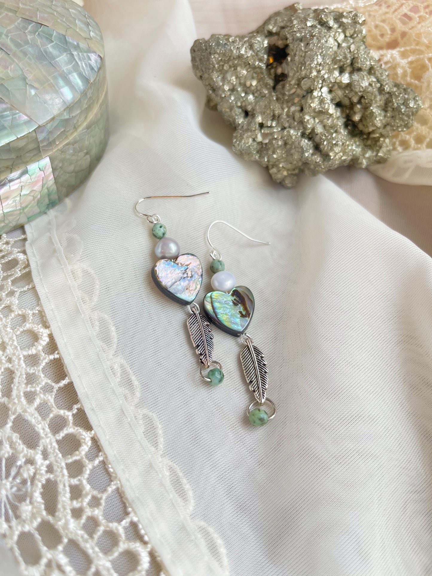 Heart Feather Spirit Earrings