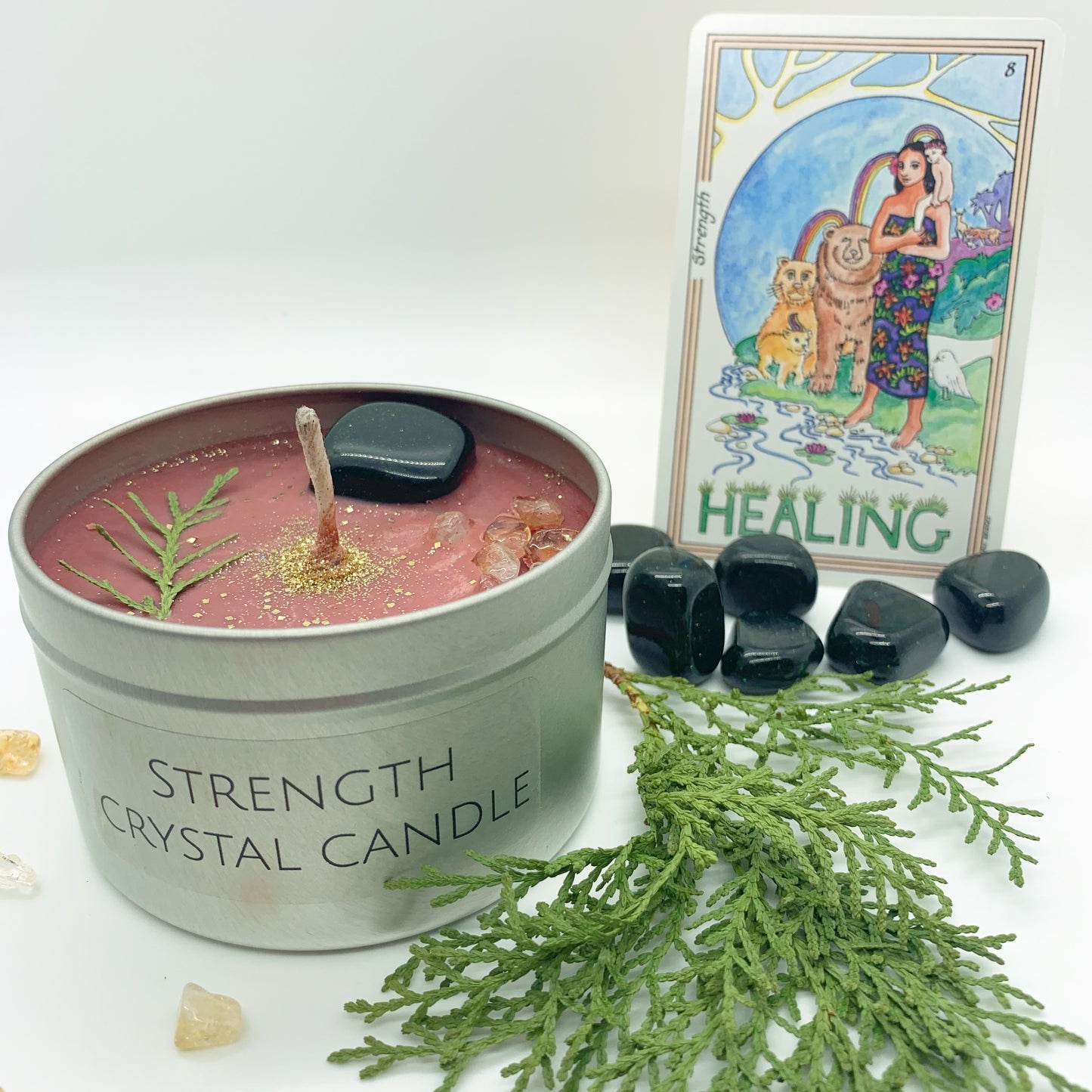 Strength Crystal Candle