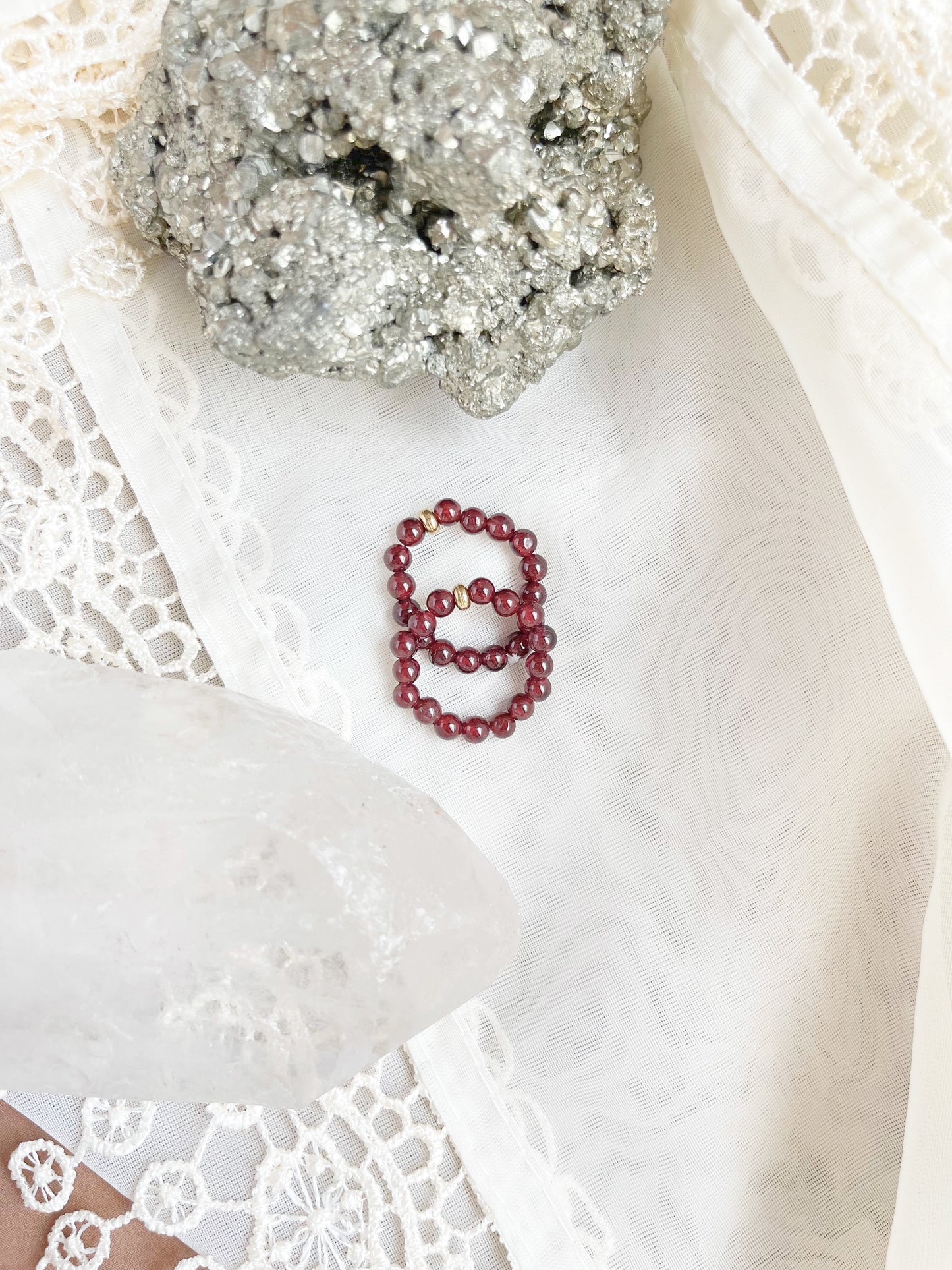 Crystal Beaded Rings w/ Gold