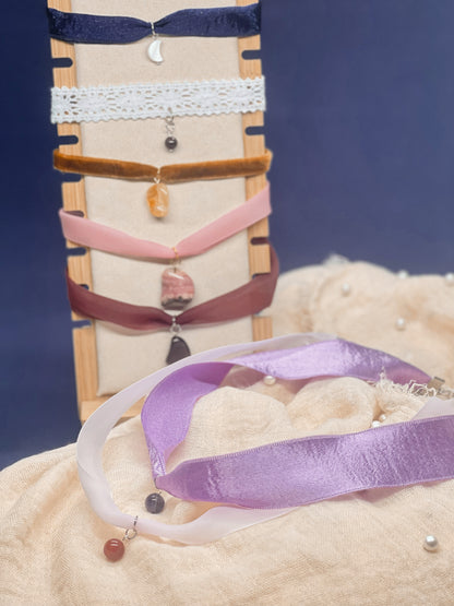 Crystal Ribbon Necklace/Choker