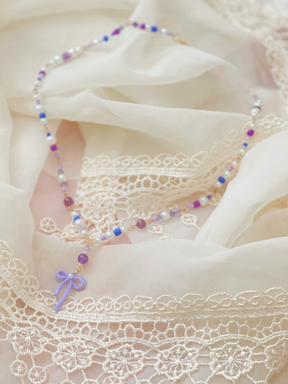 Crystal Bow Necklaces