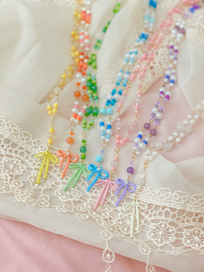 Crystal Bow Necklaces