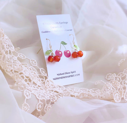 Carnelian Cherry Earrings