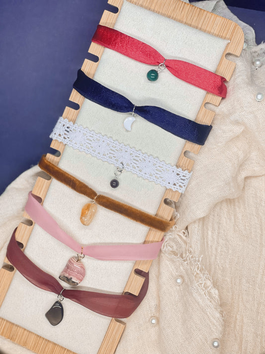 Crystal Ribbon Necklace/Choker