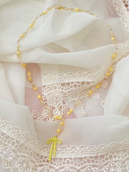 Crystal Bow Necklaces