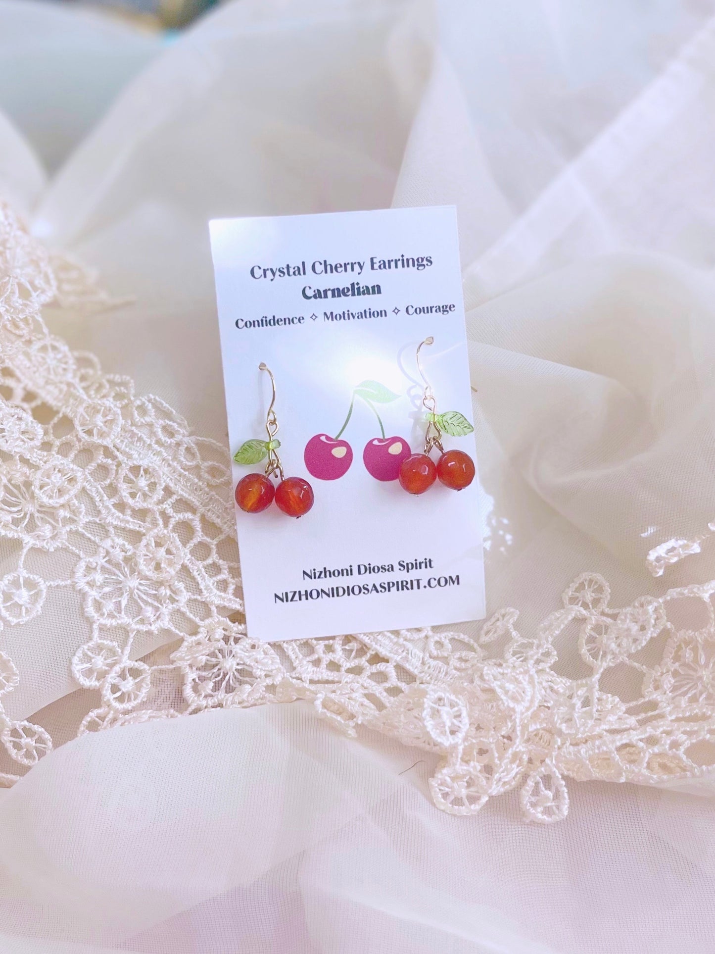 Carnelian Cherry Earrings