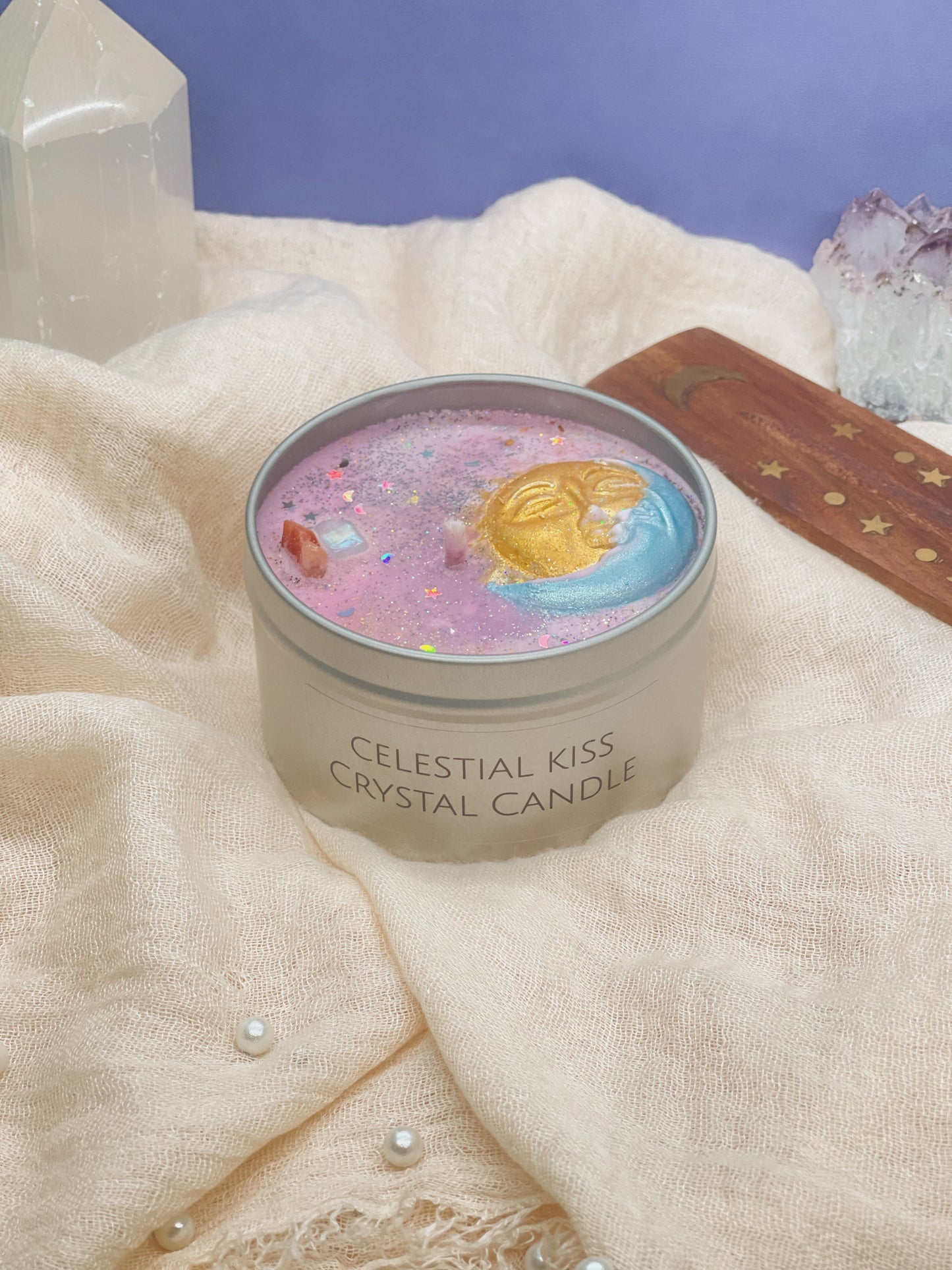 Celestial Kiss Crystal Candle