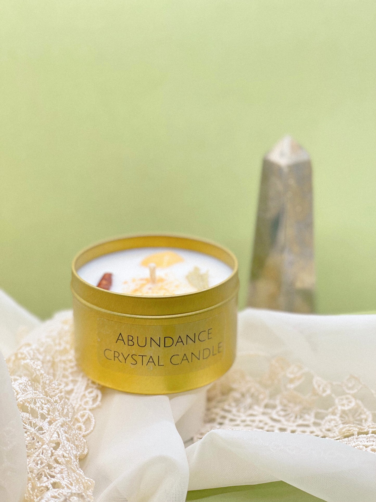 Abundance Crystal Candle