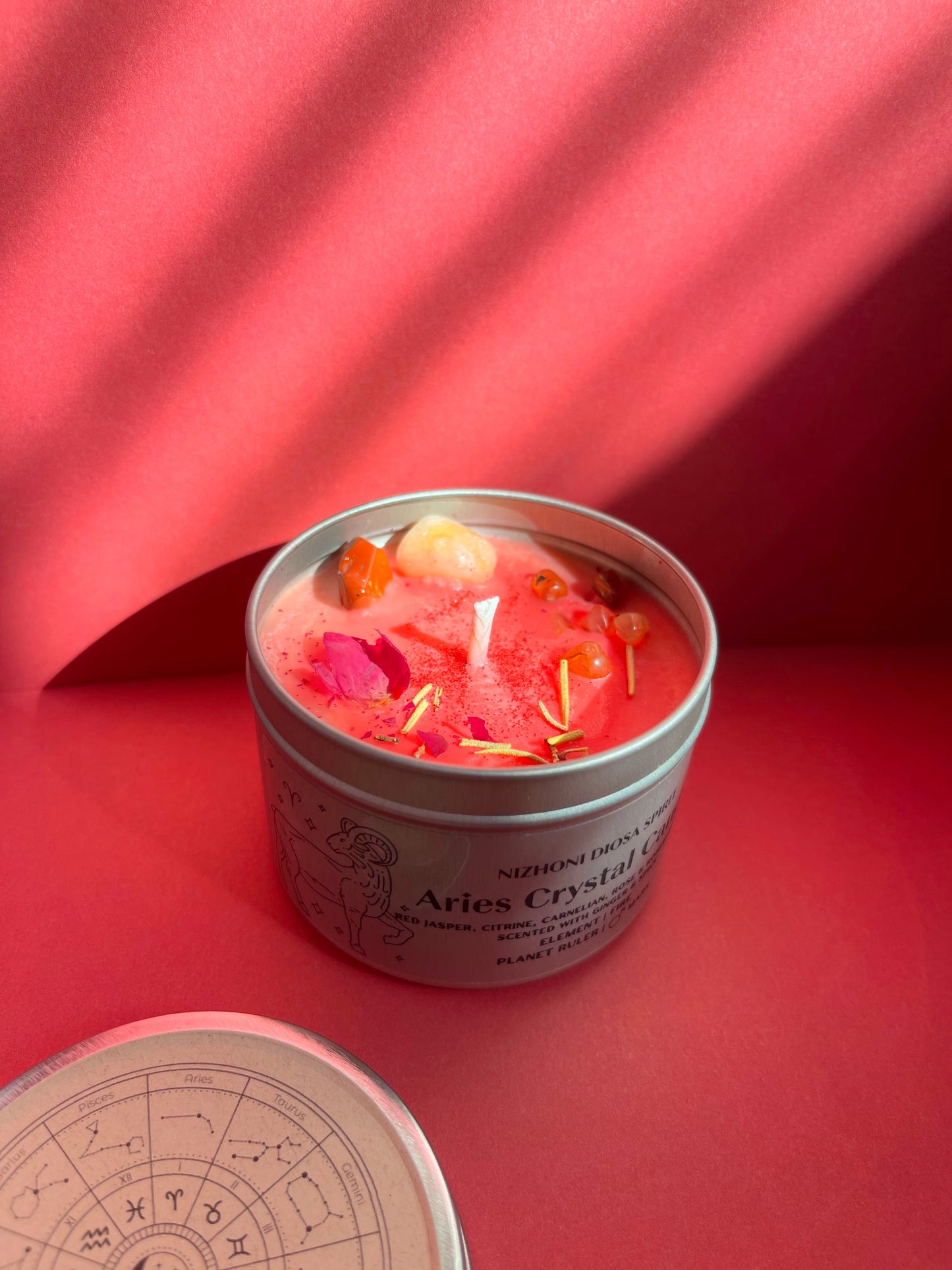 Aries Crystal Candle