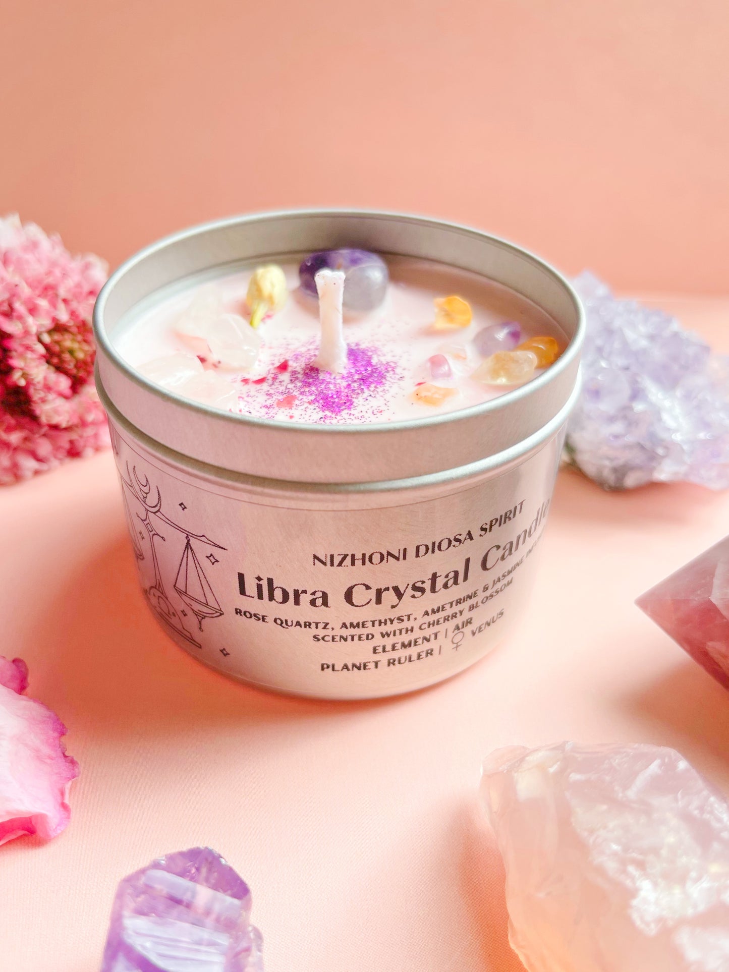 Libra Crystal Candle