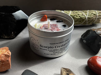 Scorpio Crystal Candle