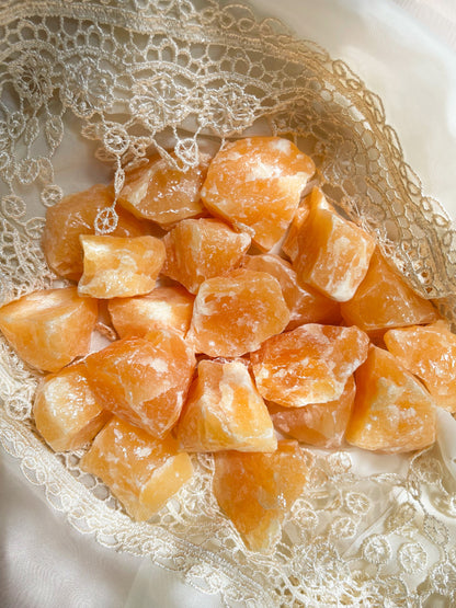 Raw Orange Calcite Tumble