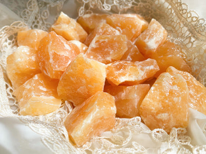 Raw Orange Calcite Tumble