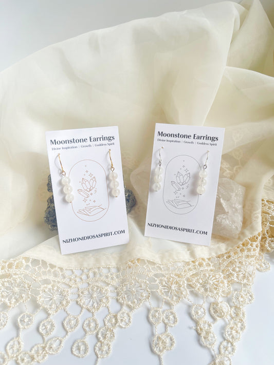 Moonstone Crystal Earrings
