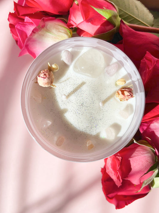 Divine Love Crystal Candle